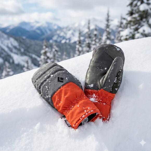 Brand New Black Diamond Mission MX GORE-TEX Mitts | Walnuts/Octane | Size Medium - Picture 2 of 5